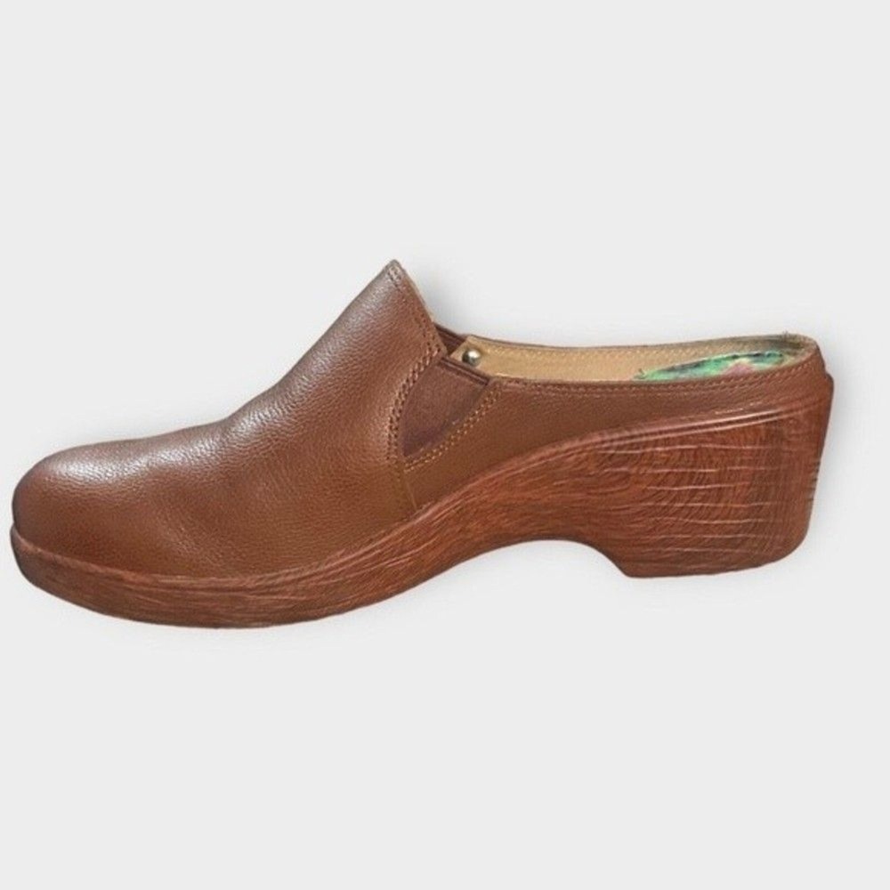 Alegria Sereniti 7730 Brown/Tan Leather Clogs Women 40/US9-9.5 China Leather